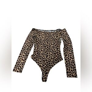 Leopard Print Long Sleeve Bodysuit